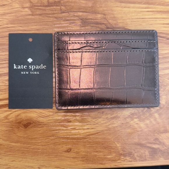 Kate Spade “Hot Fudge” Dark Brown Card Holder NWT - Picture 7 of 7